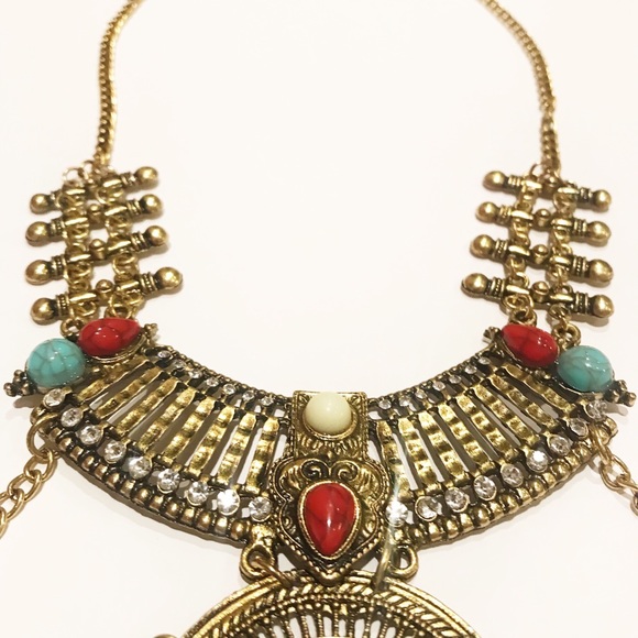 Boho festival style statement necklace - Picture 6 of 7